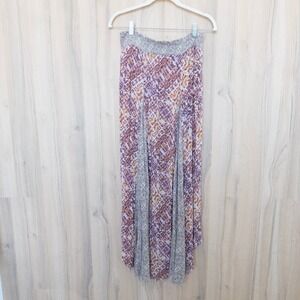 Free People Show You Off Maxi Skirt Size S Pink Mixed Media Boho Festival Hippie